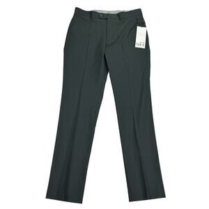 Bar III Mens Slim Fit Wool Blend Stretch Suit Pants Dark Green 32x32